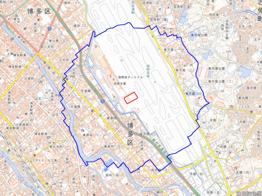 ※画像:防衛省「小型無人機等飛行禁止法関係」掲載資料(地図:国土地理院)より