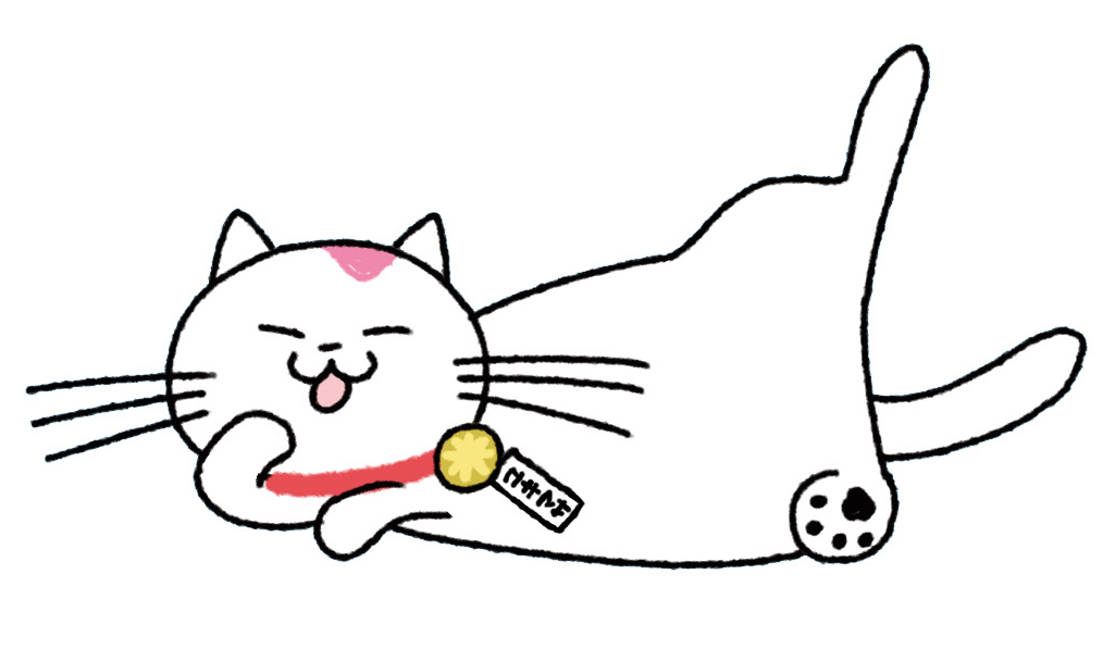 寝そべるユキマサくん